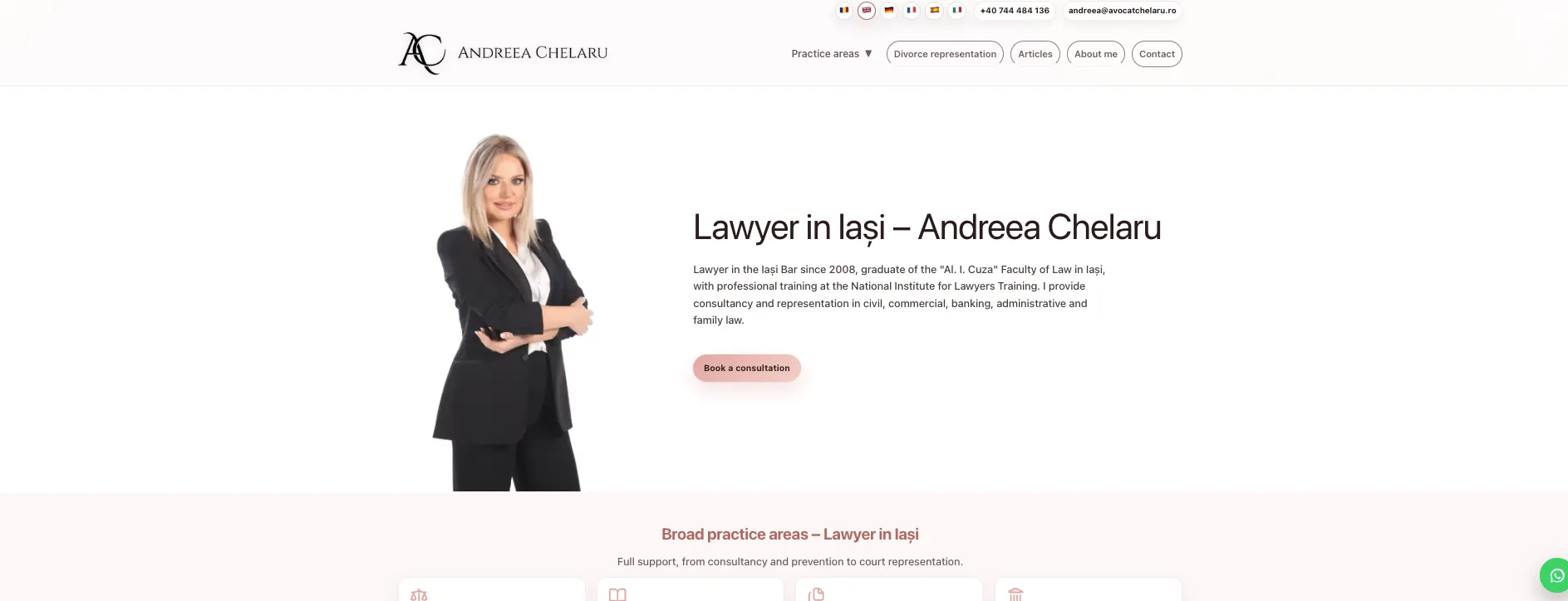 Homepage avocatchelaru.ro EN